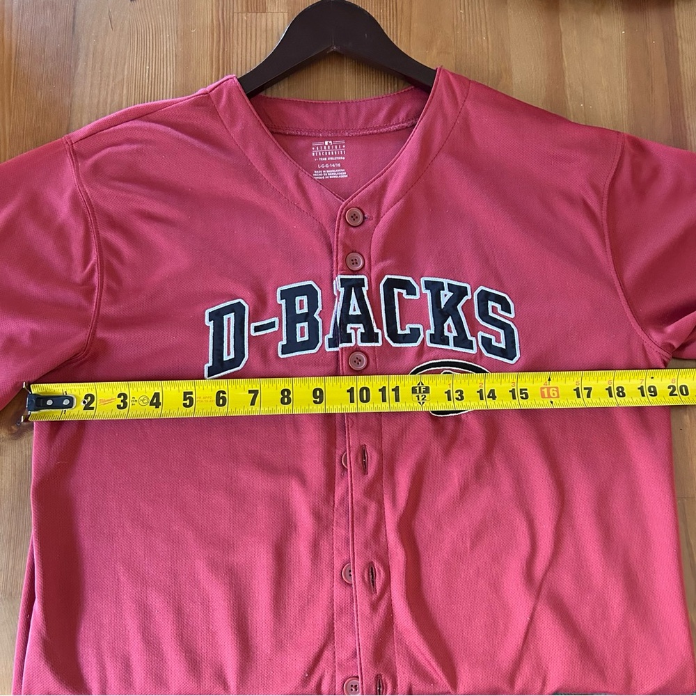 Arizona Diamondbacks Red Baseball Jersey Youth L 14/16 - Picture 4 of 4